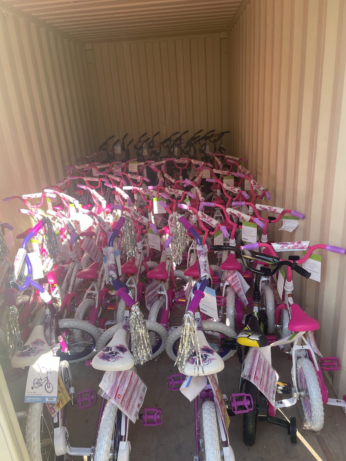 Bikes ready in storage