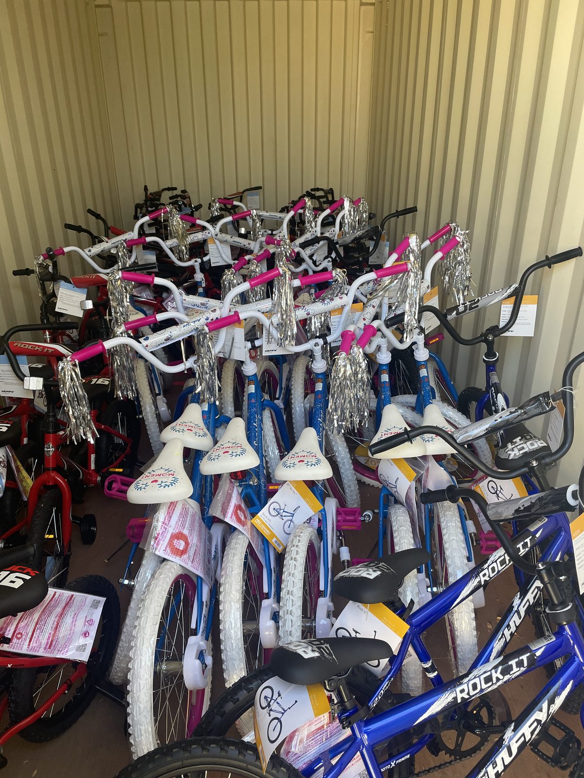 Bikes stored and ready
