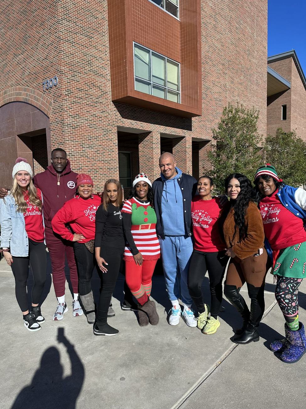 Holly Jolly volunteers in festive gear